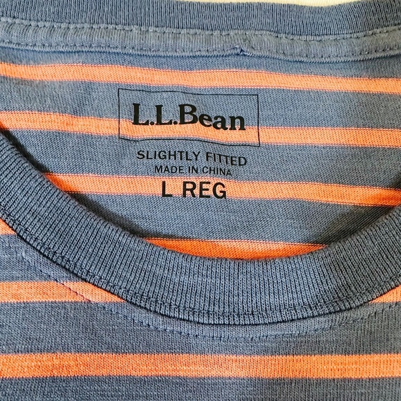 L.L. Bean Men T-Shirt Lot of 2 - Size Large - Striped - Picture 6 of 6